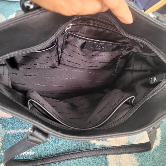 Michael Kors Black Leather Tote - Picture 5 of 7